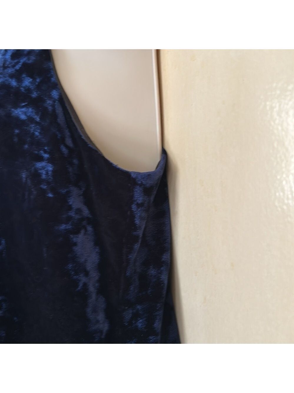 Necessary Objects jewel blue crushed velvet swing dress size M - Picture 6 of 8